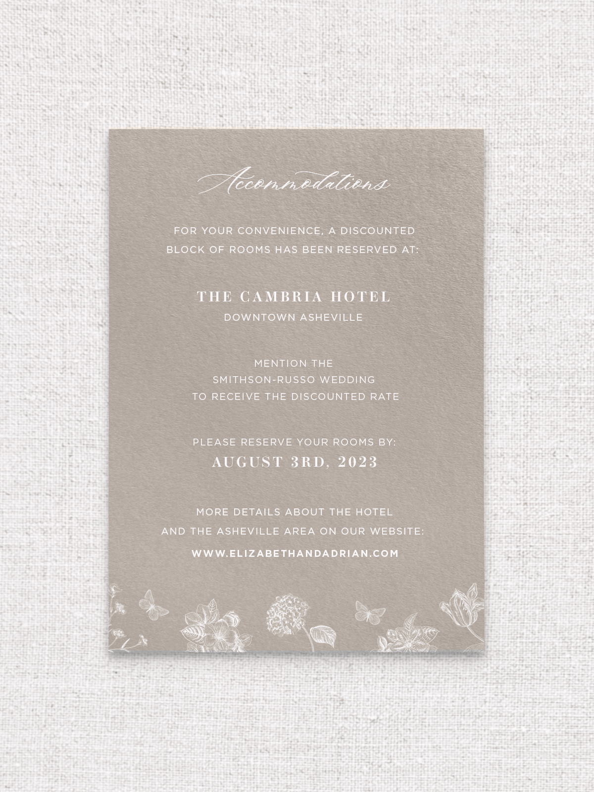 Toile - Details Card | Scripted Version