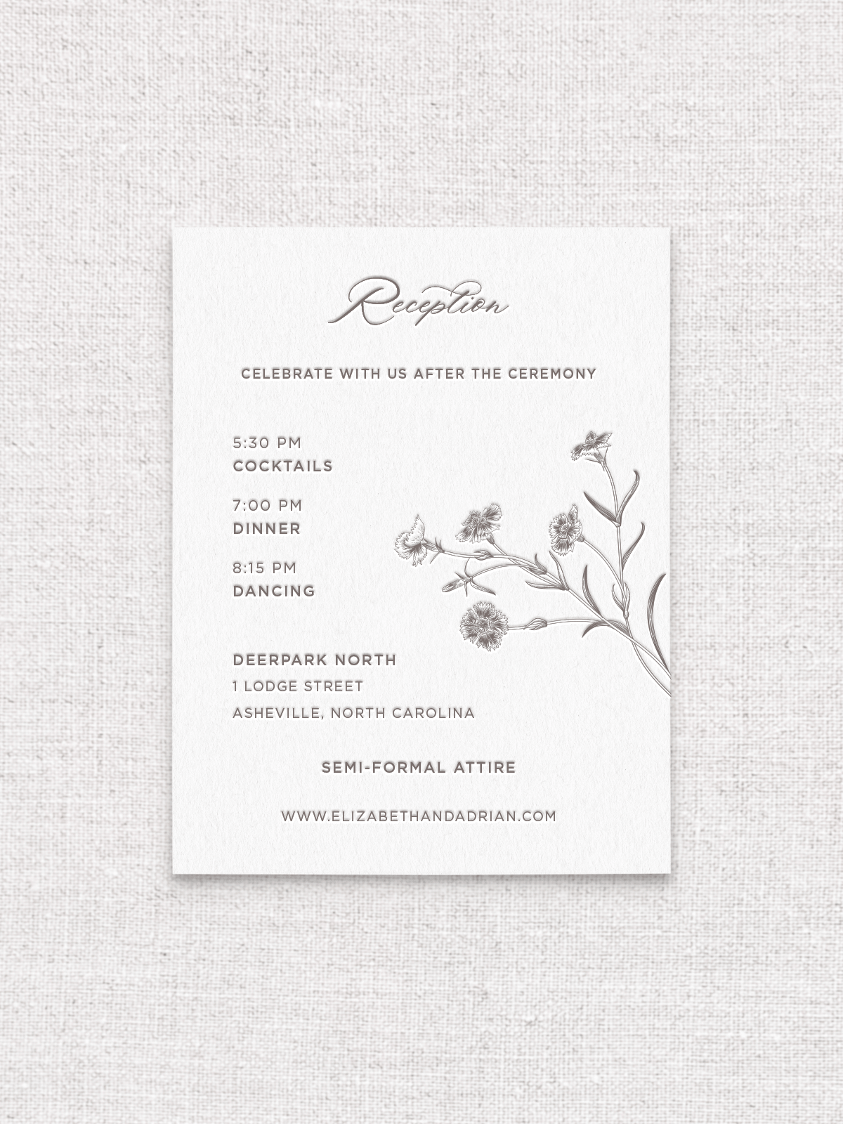 Toile - Reception Card | Scripted Version