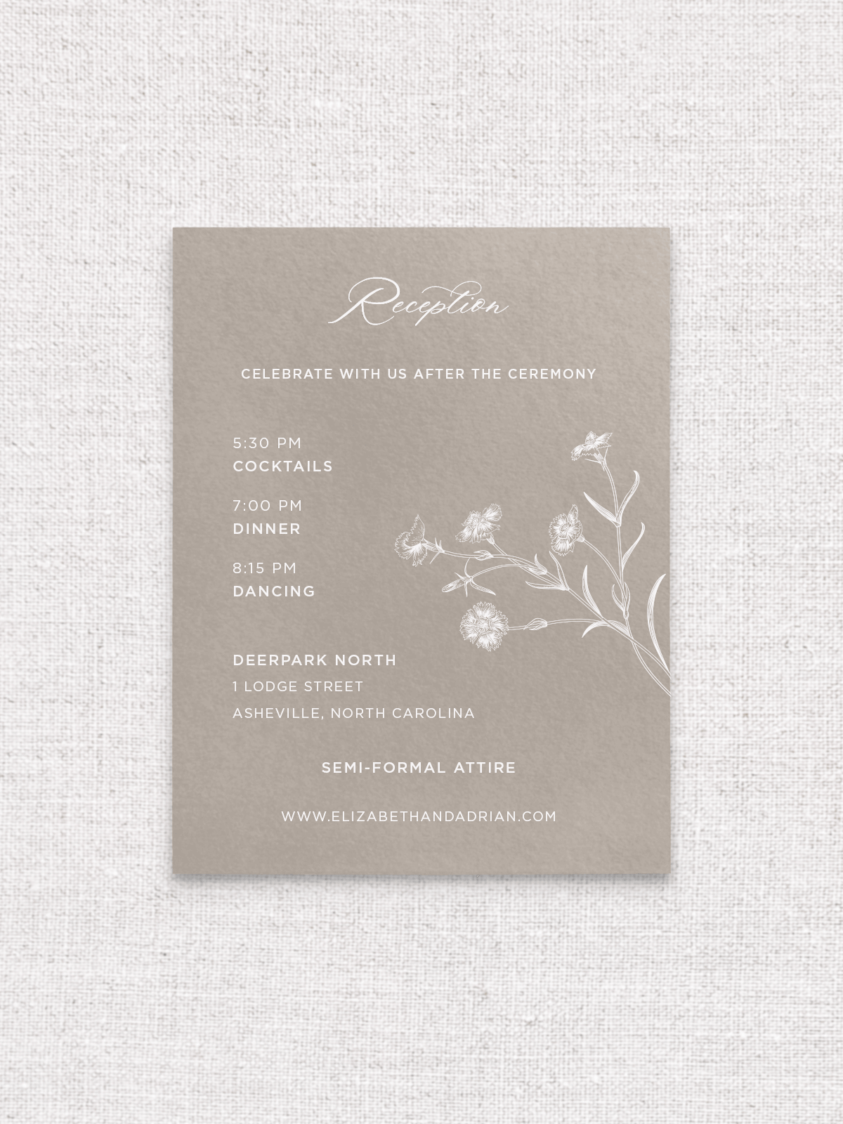Toile - Reception Card | Scripted Version