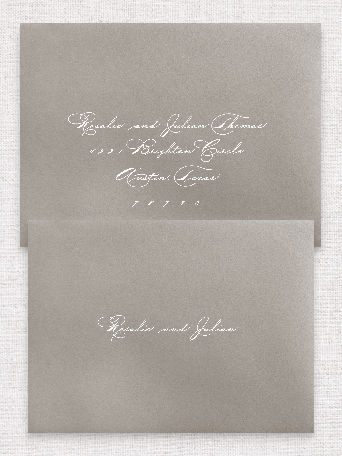Elegant Script Style - Guest Address Printing