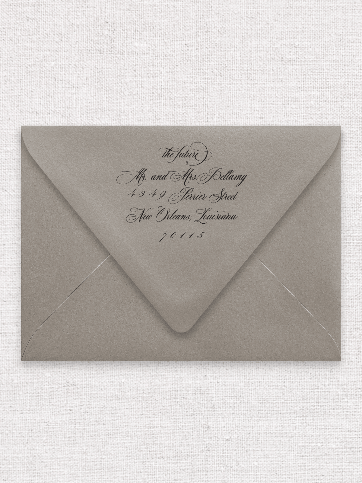 Flourished Script Style - Invitation (A7) Envelopes